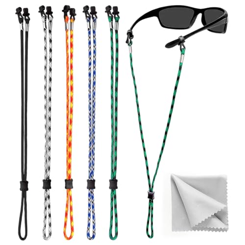 HASTHIP 4Pcs Eyeglasses String Holder Straps 28'' Eyeglasses Retation Strap Sunglasses Retainers Straps Fashion Color Adjustable Eyewear Retainers Straps Presbyopic Glasses Retainer Straps for Elders