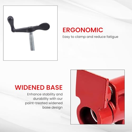 Serplex® PC12-2 1/2 in Traditional Style Pipe Clamps Versatile Easy to Assemble Indispensable Workshop Clamp for Woodworking Carpentry Home Improvement DIY Projects 2PCS