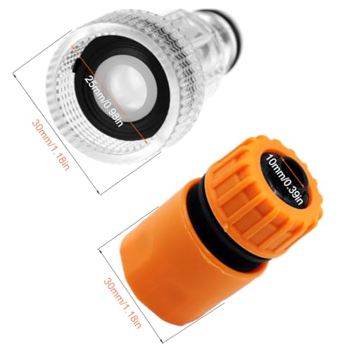 HASTHIP® Quick Connector Pressure Washer Filter Garden Hose Fitting Set Includes 3/4 Inch Inlet Nozzle Suitable for Ballorex Starq Gaocheng JPT Bosch ResQtech 2PCS