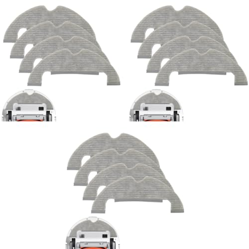 HASTHIP® Mopping Cloth for Mi Robot Vacuum Cleaner X10 Microfiber Absorbent Wet Dry Use Mop Replacements 3PCS