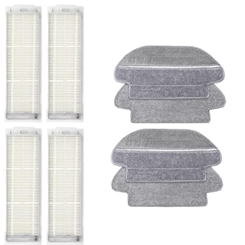 HASTHIP® 8Pcs Replacement Filters for Mi Robot Vacuum-Mop P, Washable Durable Reusable Accessories, Efficient Anti-Allergen Filtration, Extends Vacuum Lifespan, Pack of 8 Cleaning Tools