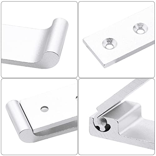 HASTHIP® 2Pcs Folding Coat Hooks, Matte Silver Wall Hooks for Hanging Coats Bathroom Towel Hooks Hardware, Heavy Duty Alloy Wall Hooks for Clothes, Bag, Hat, Towel, Bag, Backpack (Silver)