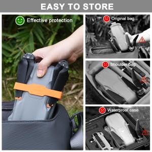 ZORBES Propeller Holder for DJI Air 3S Drone with Snap Button Strap and Soft Silicone | ABS Bottom Protection