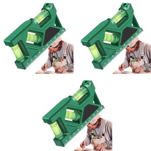 Serplex® Magnetic Leveler Tool with 3 Bubble Vials and Etched Scale for Horizontal Vertical 45 Degree Angles Portable Leveling for Construction HVAC Installation 3PCS