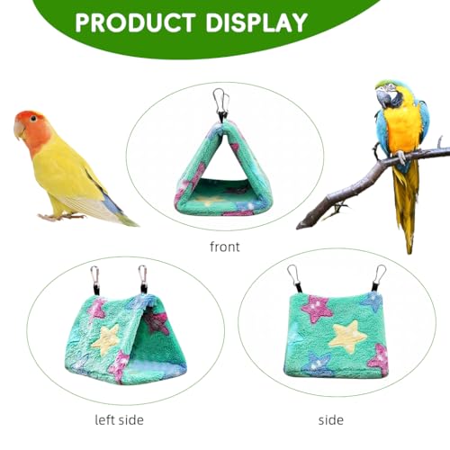 Qpets® Birt Nest for Cage Hanging Plush Bird Nest Winter Warm Bird Hammock for Cage Bird Cage Bird Nest Small Pet Bed for Parakeet Budgies Cockatiels Lovebird Cockatoo Finch