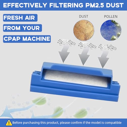 HASTHIP® Replacement CPAP Filters for Philips Respironics Dreamstation Includes 6 Reuseable Pollen and 2 Disposable Fine Compatible with DS500 DS700 2 PCS