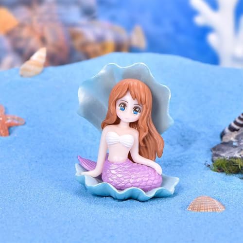 ZIBUYU® 3pcs Mini Mermaid Miniature Ornaments -2 inch Fish Tank Ornament Mermaid Miniature Doll House Decor Planter Ornament Desk Decor Cake Toppers