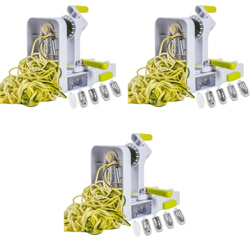 HASTHIP® Vegetable Slicer for Kitchen 5 Blades Cutter Potato Onion Chopper Multifunctional for Squash Potatoes Carrots 3 PCS