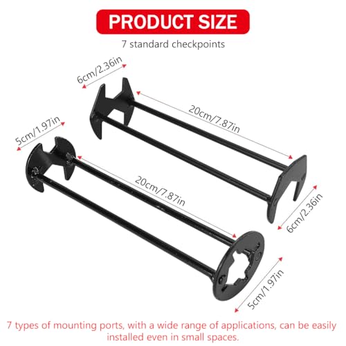 Serplex® 6PCS Sink Wrench Multi Purpose Four-jaw Universal Metal Screws Removal Tool for Sizes 7 Nuts Carbon Steel Kitchen Plumbing Tools