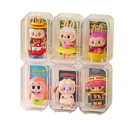 HASTHIP® Display Case for Figures Organizer Countertop Miniature Figurines Souvenirs Dustproof Dolls Stackble Cabinet Showcase