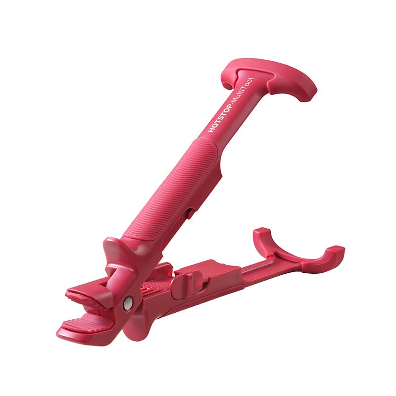 Supvox® 2 in 1 Anti-Scalding Clip Bowl Plate Clamp,Non-Slip Clamp Holder for Pots Bowls Plates and Cast Iron Pots of Different Sizes-Red