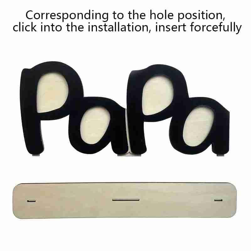 HASTHIP® Creative Wooden Table Decoration Father's Day PaPa Photo Frame12.5x5.5 Picture Frames