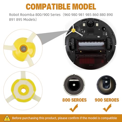 HASTHIP® Compatible with iRobot Roomba Replacement Side Brushes for 800 900 Series Universal 960 980 981 985 860 880 890 891 895 Models Pack of 4 2PCS
