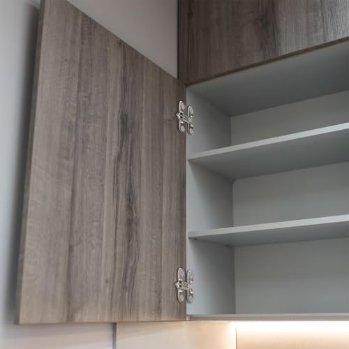 Serplex® 8Pcs Zinc Alloy Invisible Door Hinges for Wooden Doors & Cabinets, Rust-Resistant Embedded Folding Brackets, Concealed Hinges for Closet, Kitchen, Furniture Upgrade, Sleek Modern Look