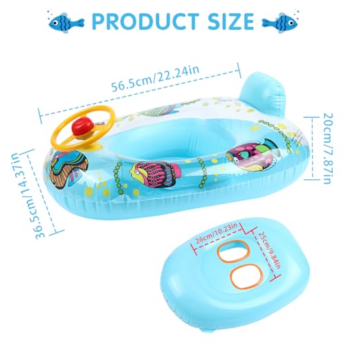 Optifit® Kids Inflatable Swimming Ring with Cartoon Steering Wheel Horn Durable PVC Leakproof Valve 55-57cm Ideal for Toddlers 3-5 Years Fun Safe Pool Float Beach Indoor Pools 3PCS