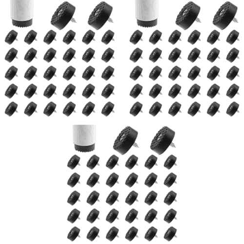 Serplex® 32PCS Table Feet Pads Screw-in Floor Protectors Wooden Furniture Wear-Resistant PVC 3cm Dia Anti-Slip Risers for Chair Stool Desk
