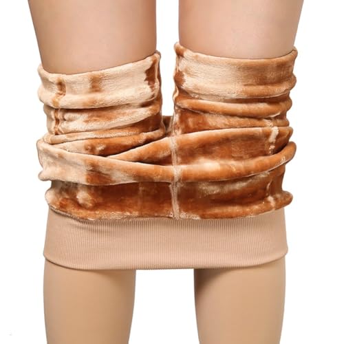 PALAY Women Thermal Tights Winter Fashion Thermal Footed Leggings Fleece-Lined Leggings Layering Leggings High Waist Stretchy Polyester Legging for Casual Wear
