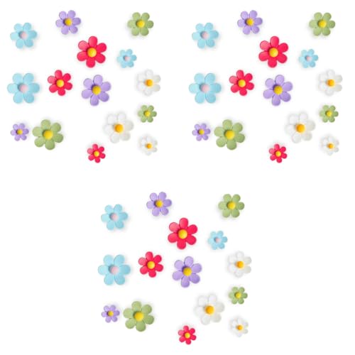 HASTHIP® Cute Refrigerator Magnets Colorful Decorative Funny Flower for Office Kitchen Locker 45PCS Small 5 Middle 5 Large 5