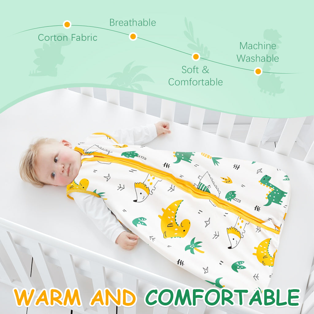 SNOWIE SOFT Baby Sleep Sack for Baby 6-12 Months Soft Cotton Baby Sleeping Bunting Bag 2-Way Zip-up Baby Sleeping Bag Cartoon Baby Sleep Sack, All Season Baby Sleep Bag, Baby Shower Gifts