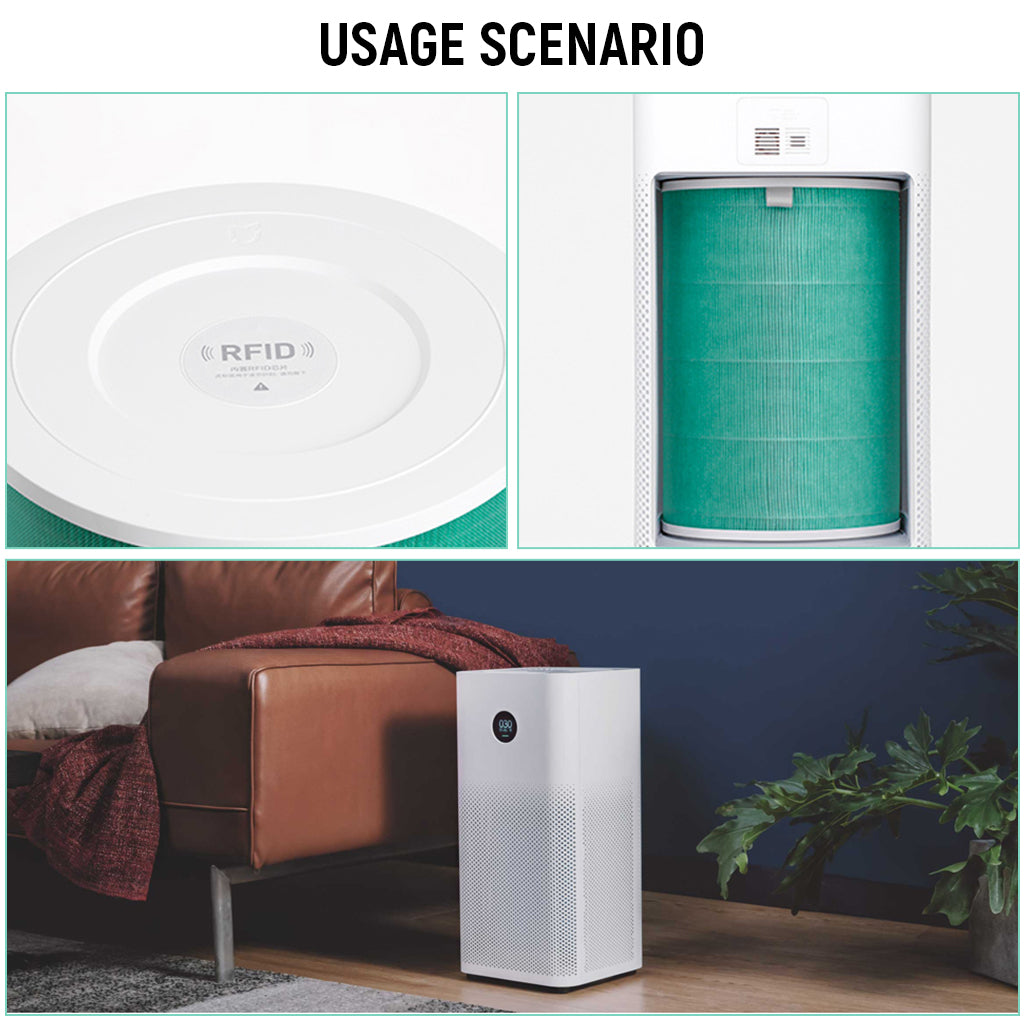 HASTHIP Compatible with Mi Air Purifier Replacement HEPA Filter 360° Cylindrical Filter Activated Carbon Filter High Precision Triple Layer Filtration Air Purifier for Mi Air Purifier 1S / 2S.