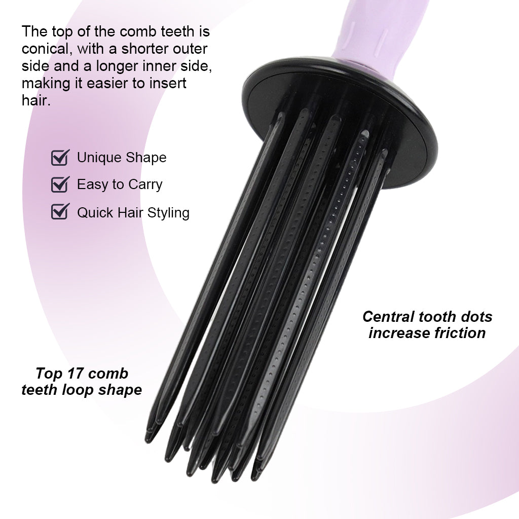 MAYCREATE Hair Roller Comb for Women, Hair Styling Tools for Curly Hair, Heatless Curler Hair Curling Tools for Hair Dryer, Easy Hair Styler Hair Curling Wand, Wavy Hair Curling Roll Comb