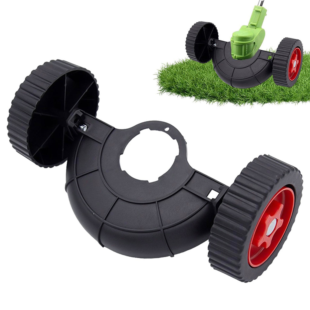 HASTHIP® String Trimmer Wheel Attachment - Adjustable String Trimmer Support Wheel - Plastic Lawn Mower Auxiliary Wheels - Portable String Trimmer Moving Wheel Accessories for Universal Grass Trimmer