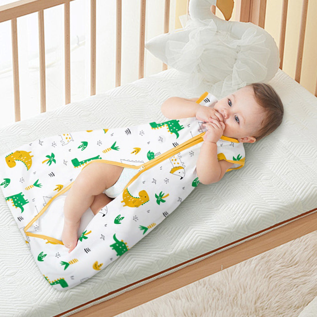SNOWIE SOFT Baby Sleep Sack for Baby 6-12 Months Soft Cotton Baby Sleeping Bunting Bag 2-Way Zip-up Baby Sleeping Bag Cartoon Baby Sleep Sack, All Season Baby Sleep Bag, Baby Shower Gifts