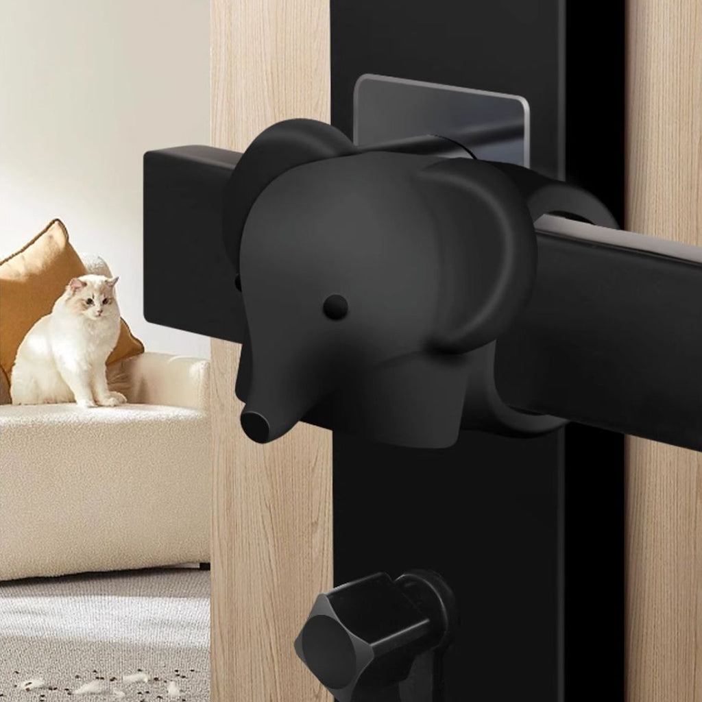 SNOWIE SOFT 3Pcs Silicone Door Stoppers Cartoon Elephant Door Stoppers Door Knob Rings Wall Protectors Universal Door Knob Protectors for 20-30 Dia Door Knobs
