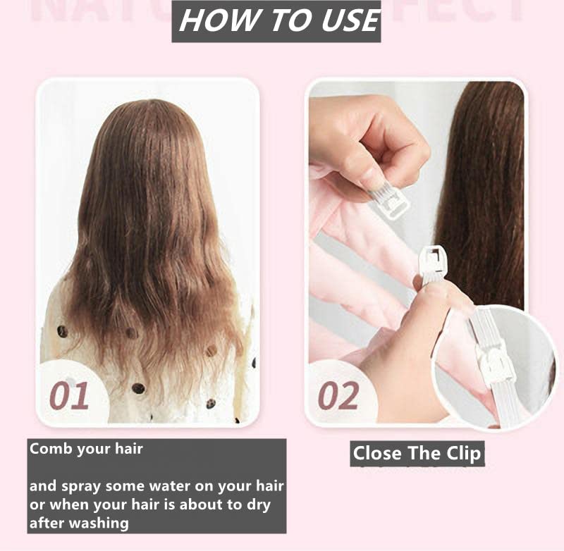 HASTHIP Heatless Hair Curler for Overnight Voluminous Curls with 8 Sticks 50 cm Silk Cotton Ribbon