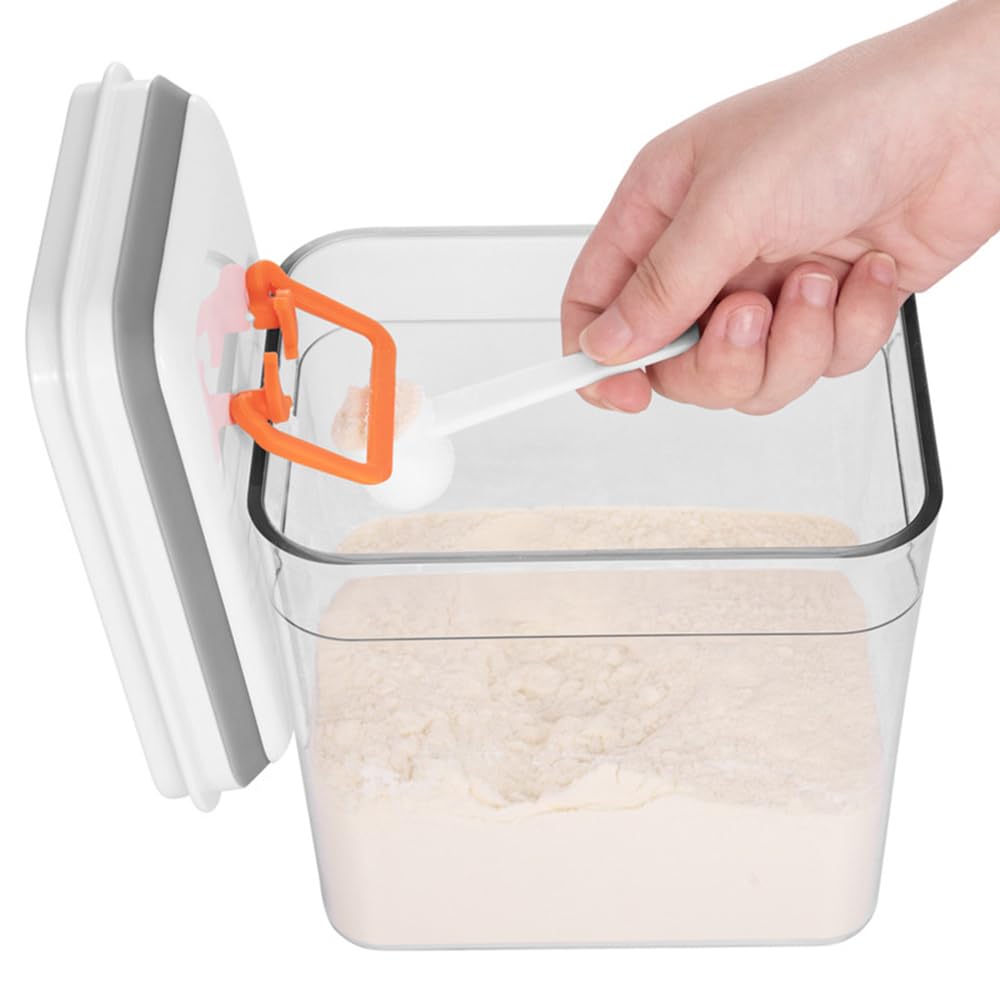 SNOWIE SOFT® Baby Formula Storage Container 59.8Oz/1700ml Milk Powder Dispenser Press-down Airtight Food Containter Food Grade BPA Free Food Container Protein Powder Moisture-proof Food Container