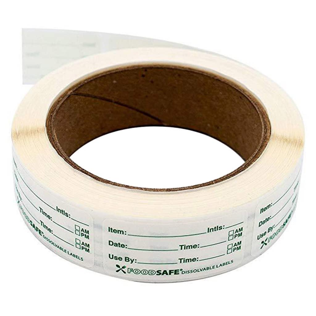 Zibuyu Food Storage Labels for Restaurant and Catering Management with 250 Dissolvable Stickers