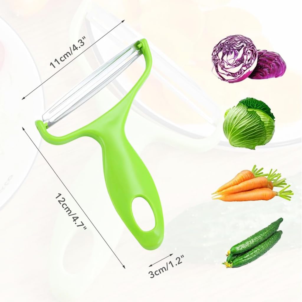 ZIBUYU Fruit and Vegetable Peeler Set for Potatoes and Carrots with Ergonomic Handle | 3 Pack Stainless Steel Kitchen Tools