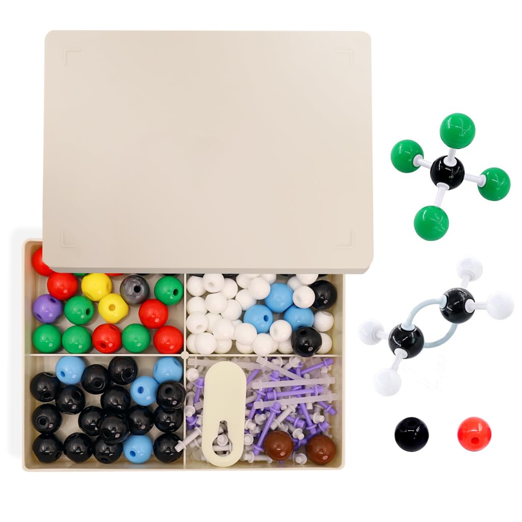 PATPAT® 189Pcs Chemistry Kit Molecular Model Kit, 3D Chemistry Molecular Structure Model Set Ball-and-Stick Models for Chemistry Class, Science Kit for Kids School Supplies Organic Chemistry Learning