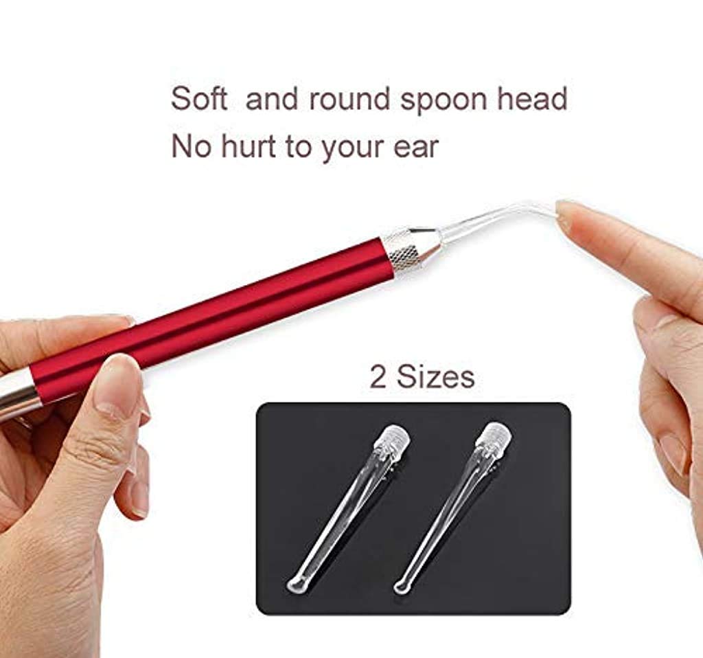 MAYCREATE Ear Cleaner for Kids and Baby with LED Light Tweezer Set | 2 Pcs with Case