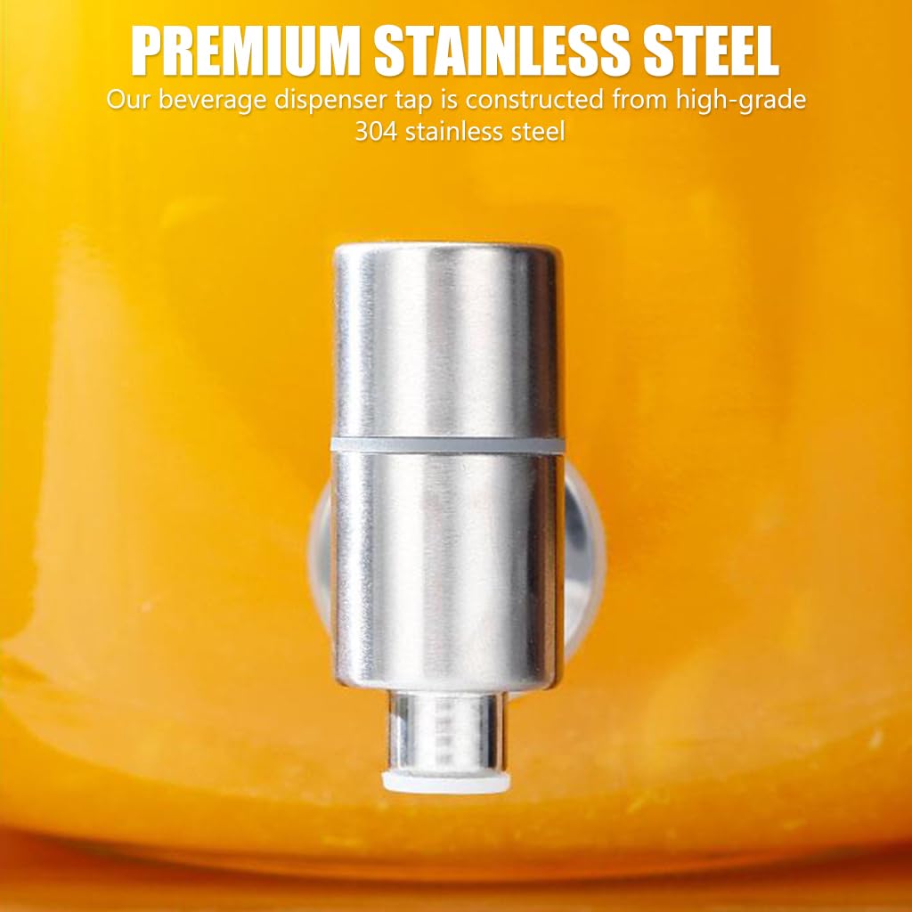 HASTHIP Replacement Spigot Faucet Tap for Beverage Dispenser featuring 16mm Size | 304 Stainless Steel Lever Pour Spout