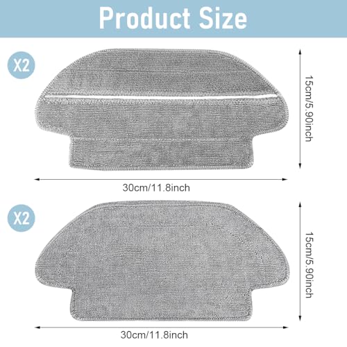 Verilux® Mopping Cloth for Mi Robot Vacuum Cleaner S10 Microfiber Absorbent Wet Dry Use Mop Cloth Replacements 3PCS