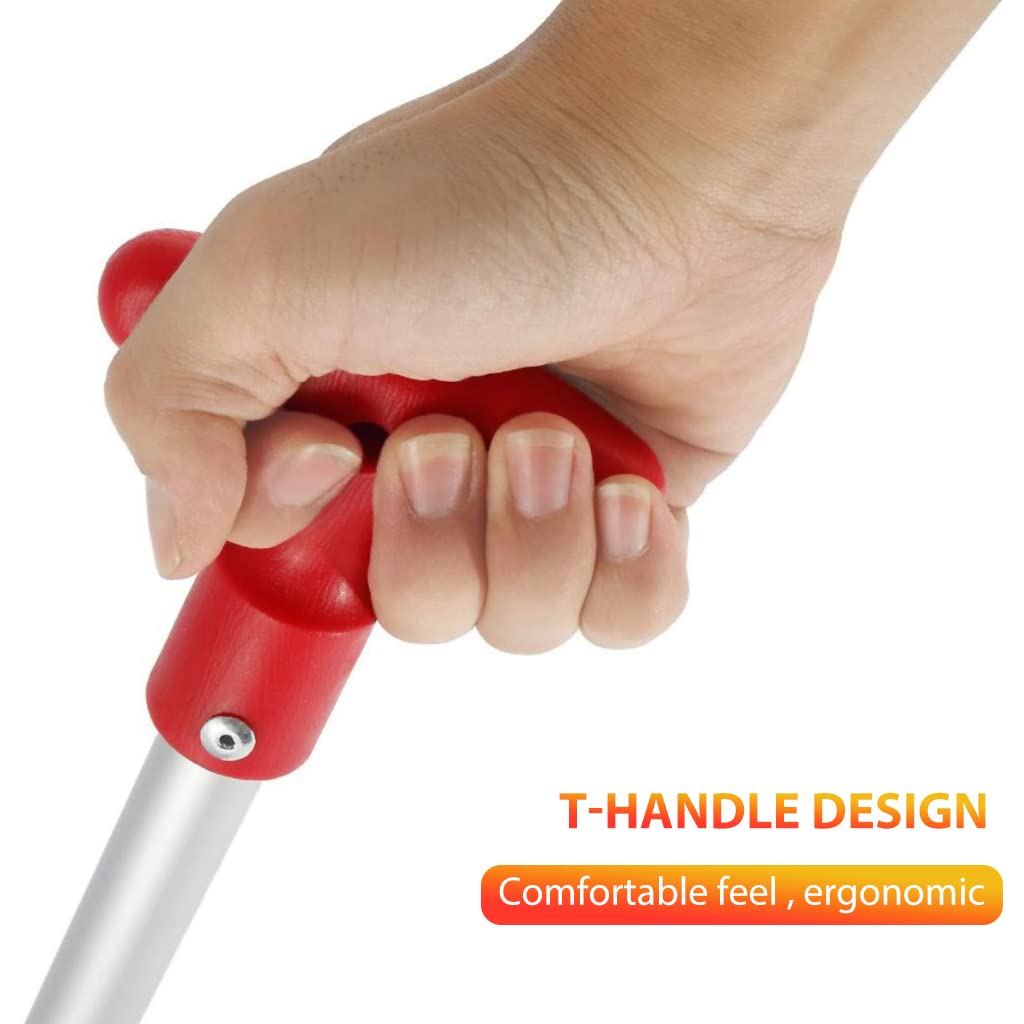 Optifit Retractable Paddle for Kayaking and Canoeing with T Shape Grip | 21-41 in Adjustable PVC and Aluminum Alloy