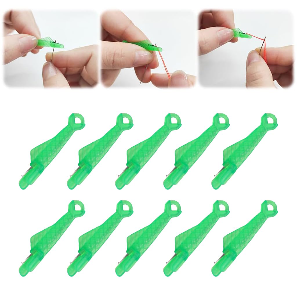 HASTHIP® 10Pcs Threaders Sewing Machine Needle Threader Easy Threader for Sewing Machine Beginners Thread Threader Sewing Machine Accessories