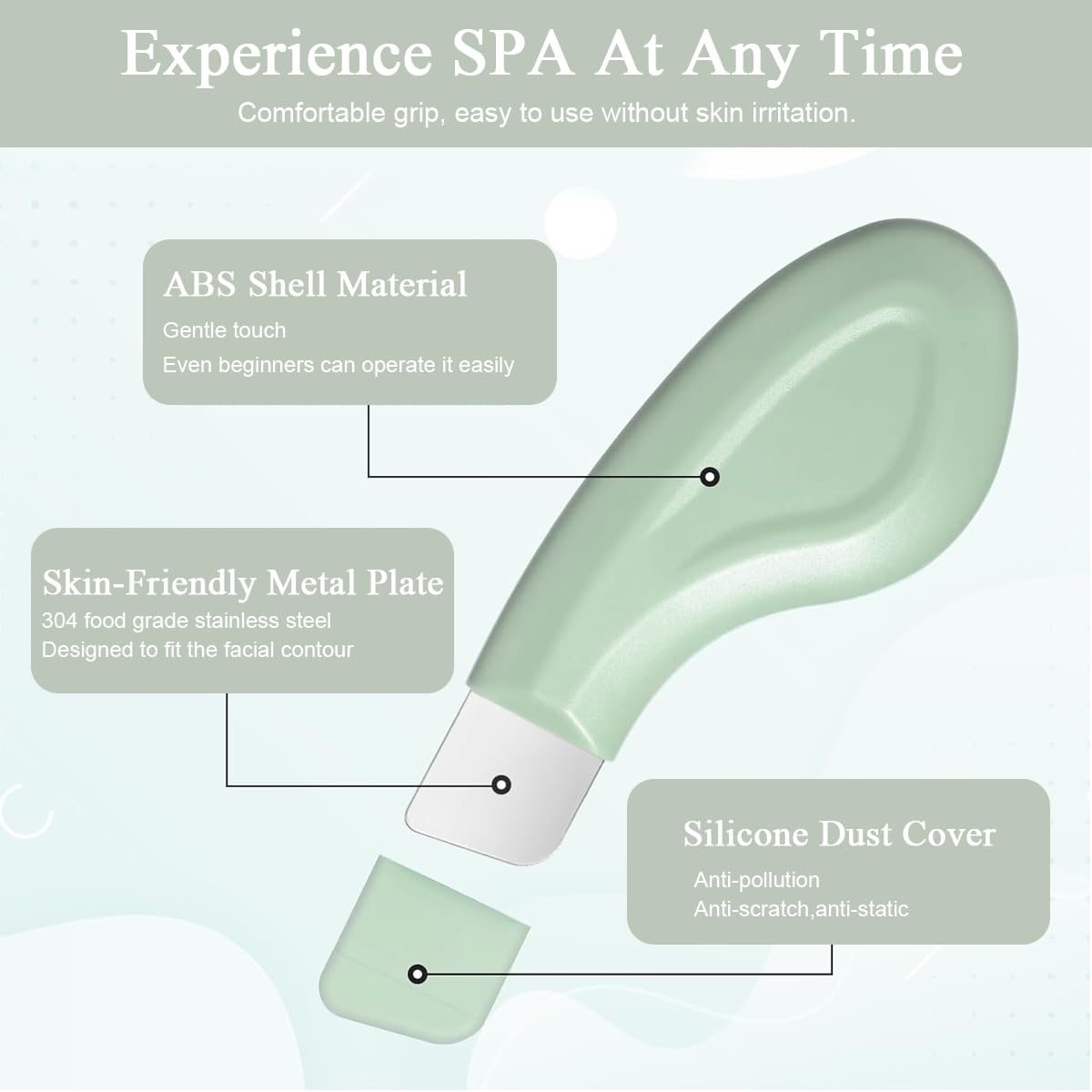 MAYCREATE Blackhead Removal Tool for Deep Exfoliation with Stainless Steel Scrubber 2 PCS