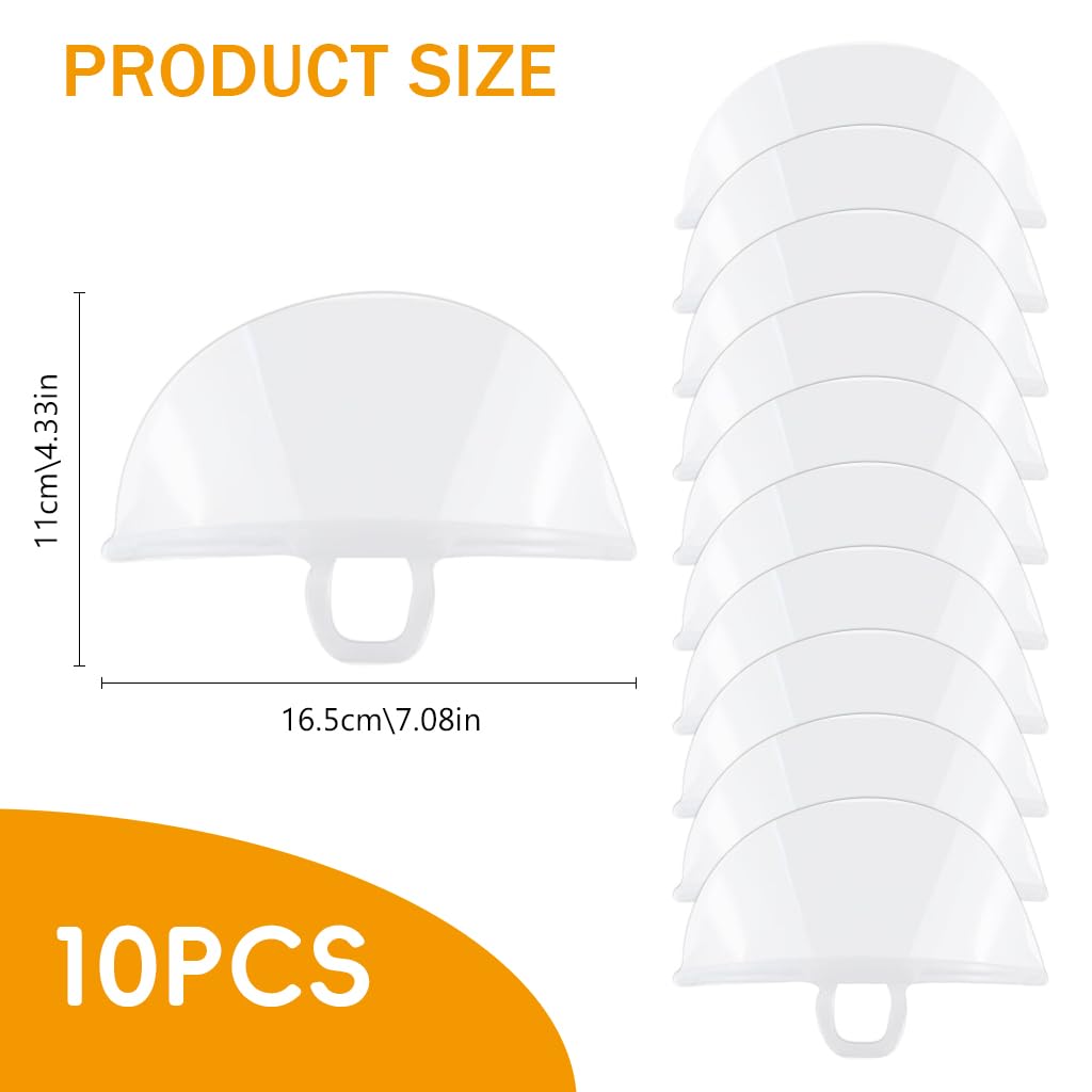 HASTHIP® 10 Pieces Transparent Face Shield, Reusable Anti-Fog Spit Guard, Clear Mouth Shield for Events, Restaurants, Nail Salons, and Much More, Face Covering Mask for 15-45 Year Olds