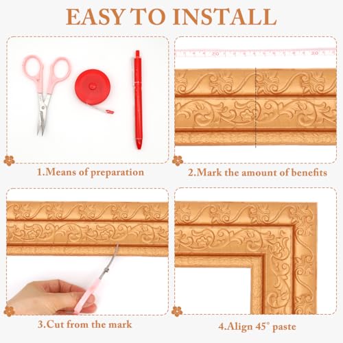 HASTHIP® Peel Stick 3D Foam Molding Trim Self Adhesive Border Wallpaper DIY Wall Edging for Home Hotel 2.3 M x 7.8 CM Brown 3PCS