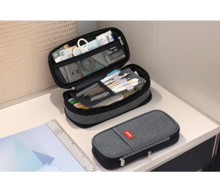 Zibuyu Pencil Case for School, Office and Travel with Multi Compartments | Stylish Organizer Pouch