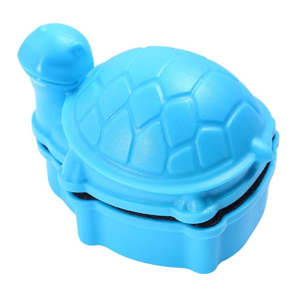 Qpets Magnetic Algae Cleaning Scrub Brush for Aquarium Glass with Floating Turtle Design | Double-Sided Cleaner Tool