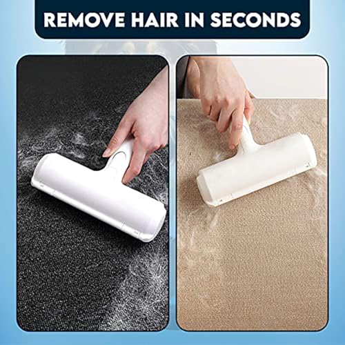 ZIBUYU® Carpet Hair Remover Tool Durable Reusable Pet Hair Cleaner for Carpets,Rugs,Upholstery and Car Interiors Efficiently Removes Dog and Cat Without Adhesives or Batteries