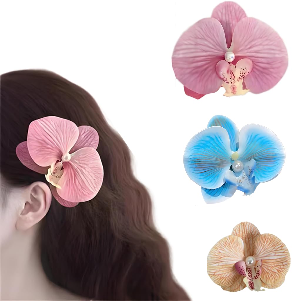 SANNIDHI® 3 Pcs Flower Hair Clips