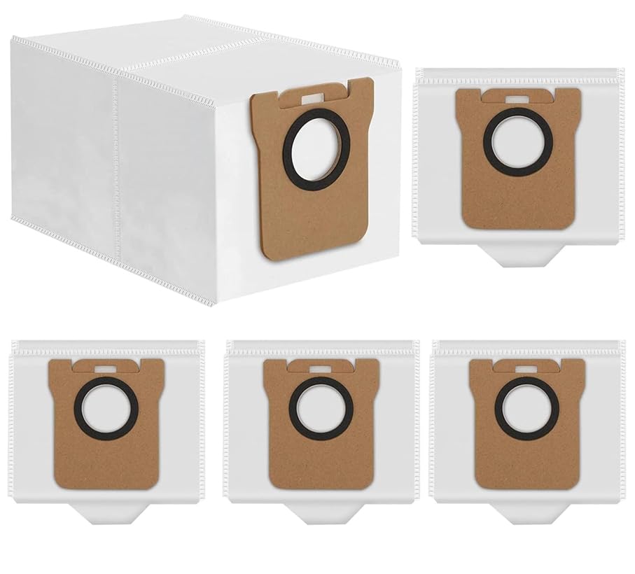 HASTHIP 5pcs Dust Bags for Mi X10 Robot Vacuum Spare Dust Bags Replacement Large Capacity  Non-woven Fabric Auto-Seal Dust Bag Accessories