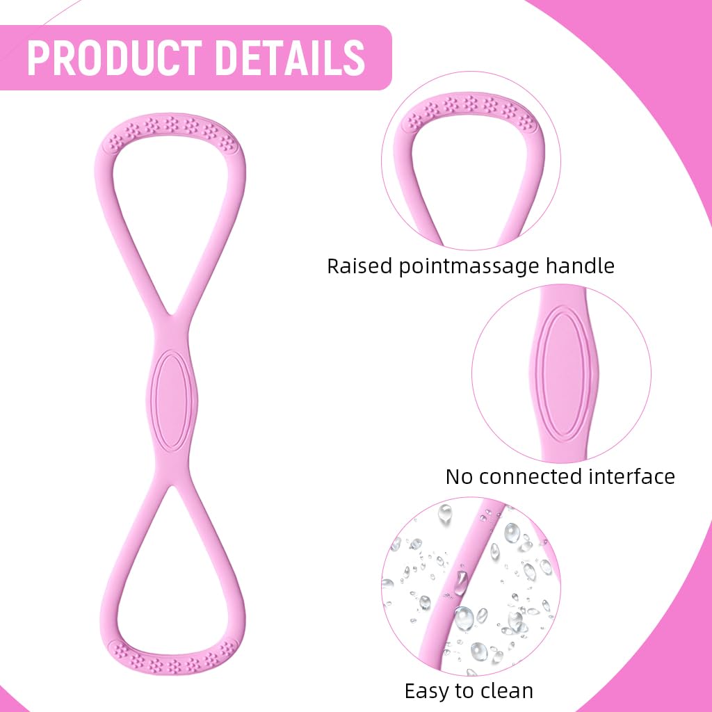 Proberos Resistance Band 35 lbs for Stretching with Massage Nodes and Loop Handles | Elastic Silicone Fitness Band for Home Gym and Muscle Relief