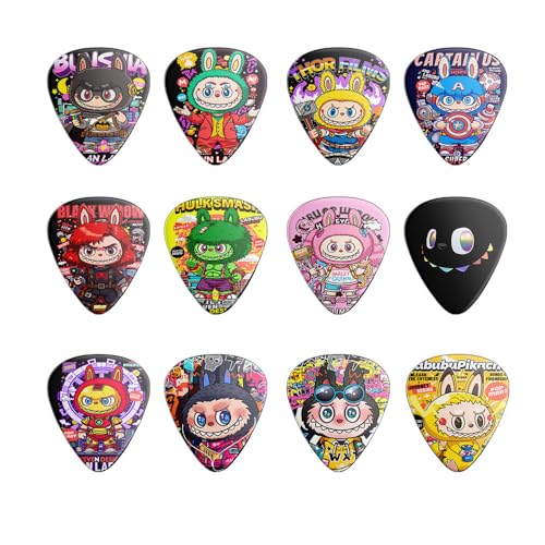 FANCYKU® 12pcs Guitar Picks Premium Guitar PickThickness for Acoustic, Electric Guitar