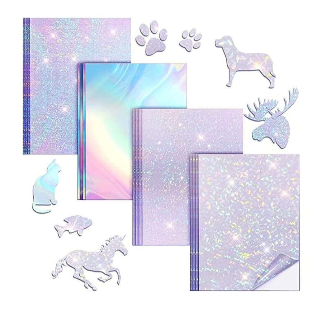 OFIFO® 24 Sheets Vinyl Printable Sticker Paper A4 Size (8.25