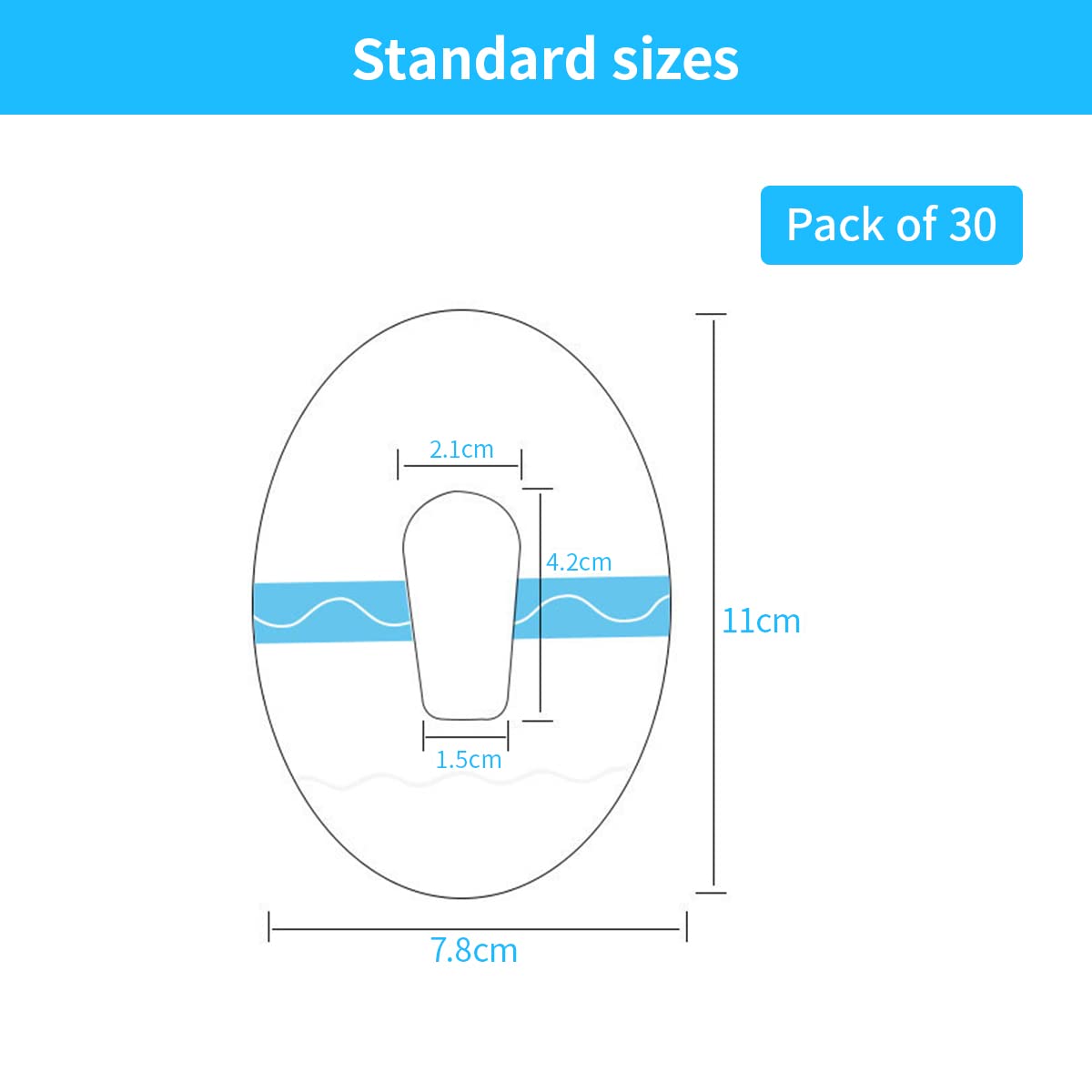 ELEPHANTBOAT Glucose Sensor Sticker for Dexcom G6 with 30 pcs waterproof TPU adhesive pads | hypoallergenic and latex free